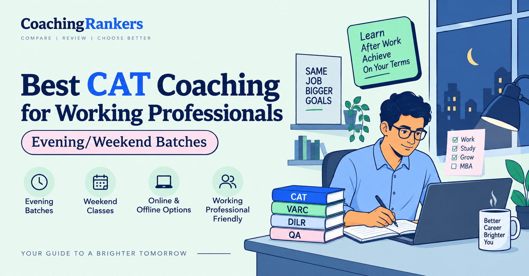 Best CAT coaching for working professionals (evening/weekend batches)